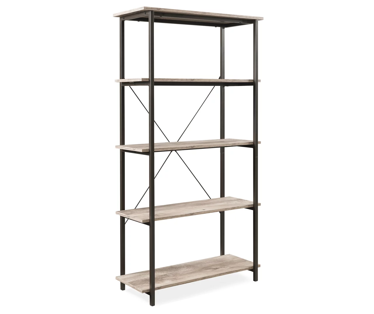 Real Living Rustic 5-Shelf Bookcase