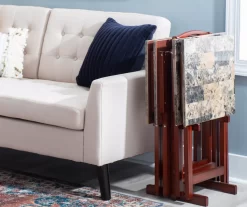 Williams 4-Piece Faux Marble Tray Table Set 24 Williams 4-Piece Faux Marble Tray Table Set -Chic Furniture Shop 810386282 A0 11