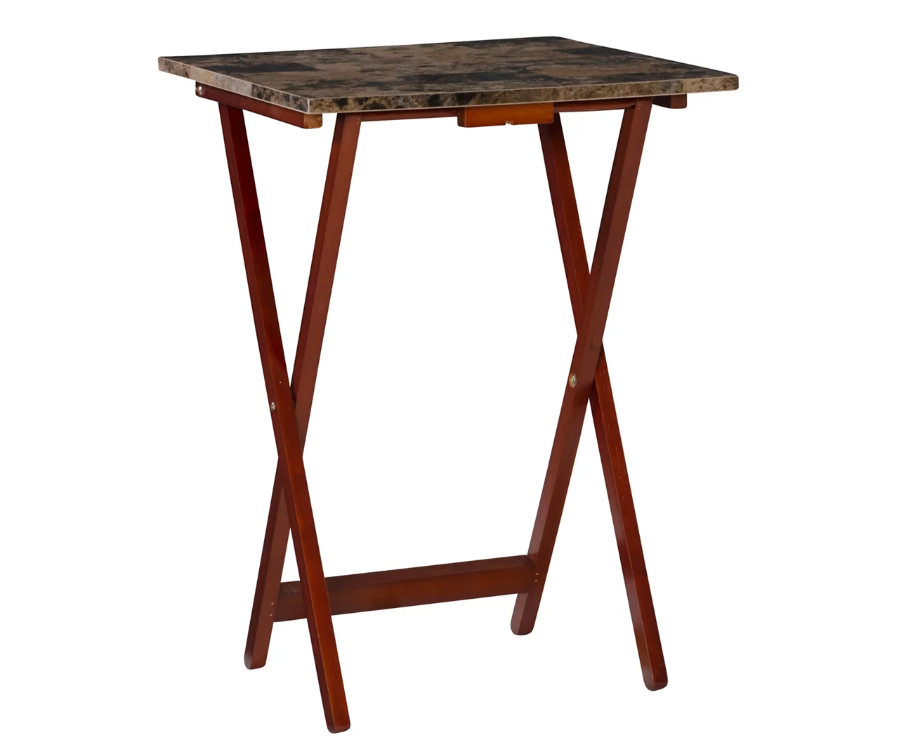 Williams 4-Piece Faux Marble Tray Table Set 3 Williams 4-Piece Faux Marble Tray Table Set - Image 3