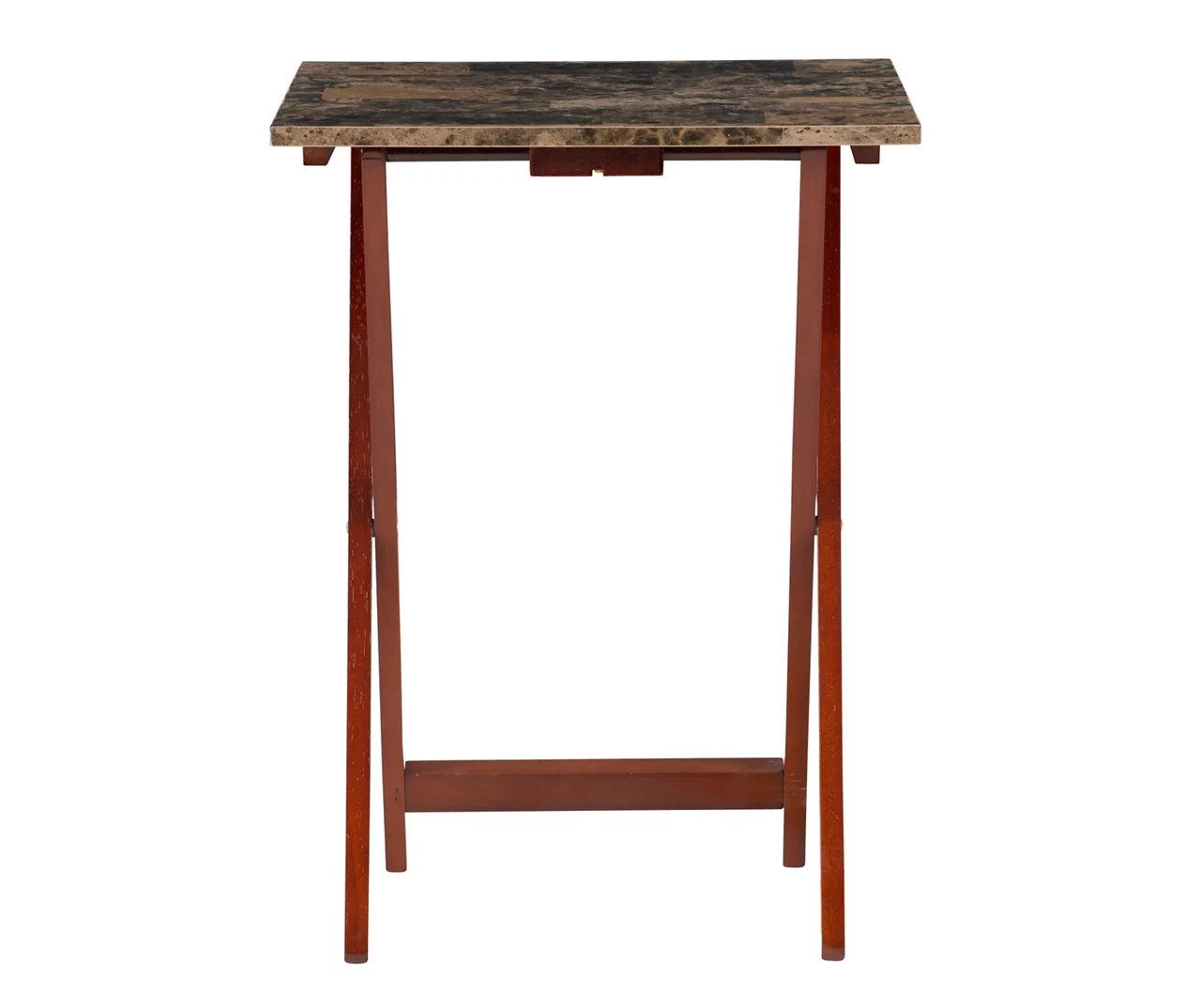 Williams 4-Piece Faux Marble Tray Table Set 4 Williams 4-Piece Faux Marble Tray Table Set - Image 4