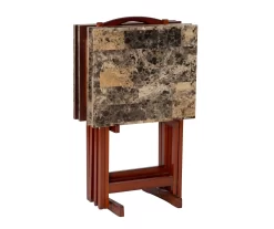 Williams 4-Piece Faux Marble Tray Table Set 18 Williams 4-Piece Faux Marble Tray Table Set -Chic Furniture Shop 810386282 A0 5