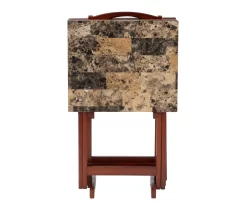 Williams 4-Piece Faux Marble Tray Table Set 19 Williams 4-Piece Faux Marble Tray Table Set -Chic Furniture Shop 810386282 A0 6