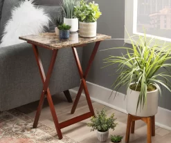 Williams 4-Piece Faux Marble Tray Table Set 21 Williams 4-Piece Faux Marble Tray Table Set -Chic Furniture Shop 810386282 A0 8