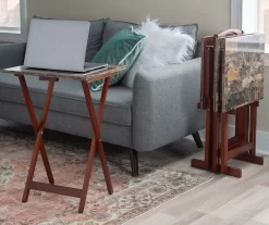 Williams 4-Piece Faux Marble Tray Table Set 22 Williams 4-Piece Faux Marble Tray Table Set -Chic Furniture Shop 810386282 A0 9