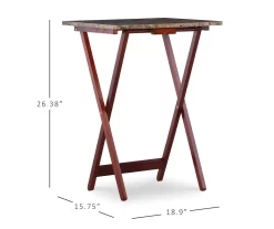 Williams 4-Piece Faux Marble Tray Table Set 25 Williams 4-Piece Faux Marble Tray Table Set -Chic Furniture Shop 810386282 D8 12