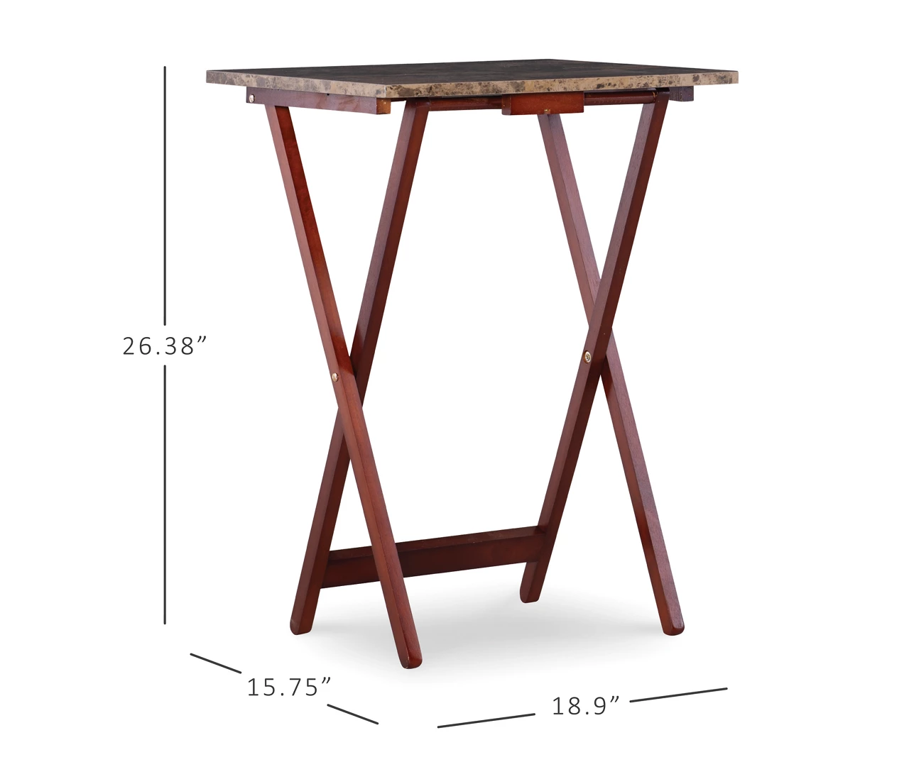 Williams 4-Piece Faux Marble Tray Table Set 13 Williams 4-Piece Faux Marble Tray Table Set - Image 13