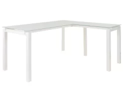 Baraga White L-Shaped Corner Desk