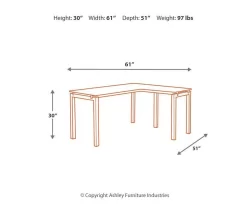 Baraga White L-Shaped Corner Desk -Chic Furniture Shop 810389269 5