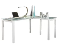 Baraga White L-Shaped Corner Desk -Chic Furniture Shop 810389269 8