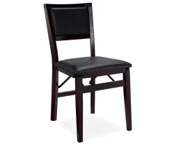 Brown Classic Open Back Folding Chairs, 2-Pack