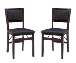 Brown Classic Open Back Folding Chairs, 2-Pack -Chic Furniture Shop 810389460 A0 1