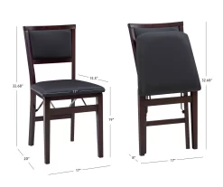 Brown Classic Open Back Folding Chairs, 2-Pack -Chic Furniture Shop 810389460 A7