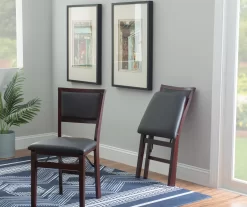 Brown Classic Open Back Folding Chairs, 2-Pack -Chic Furniture Shop 810389460 B0 2