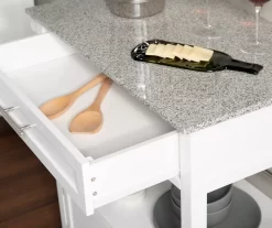 White Double Door Kitchen Cart With Granite Top 9 White Double Door Kitchen Cart With Granite Top -Chic Furniture Shop 810389516 3