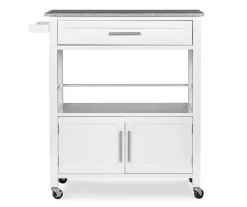 White Double Door Kitchen Cart With Granite Top 11 White Double Door Kitchen Cart With Granite Top -Chic Furniture Shop 810389516 5