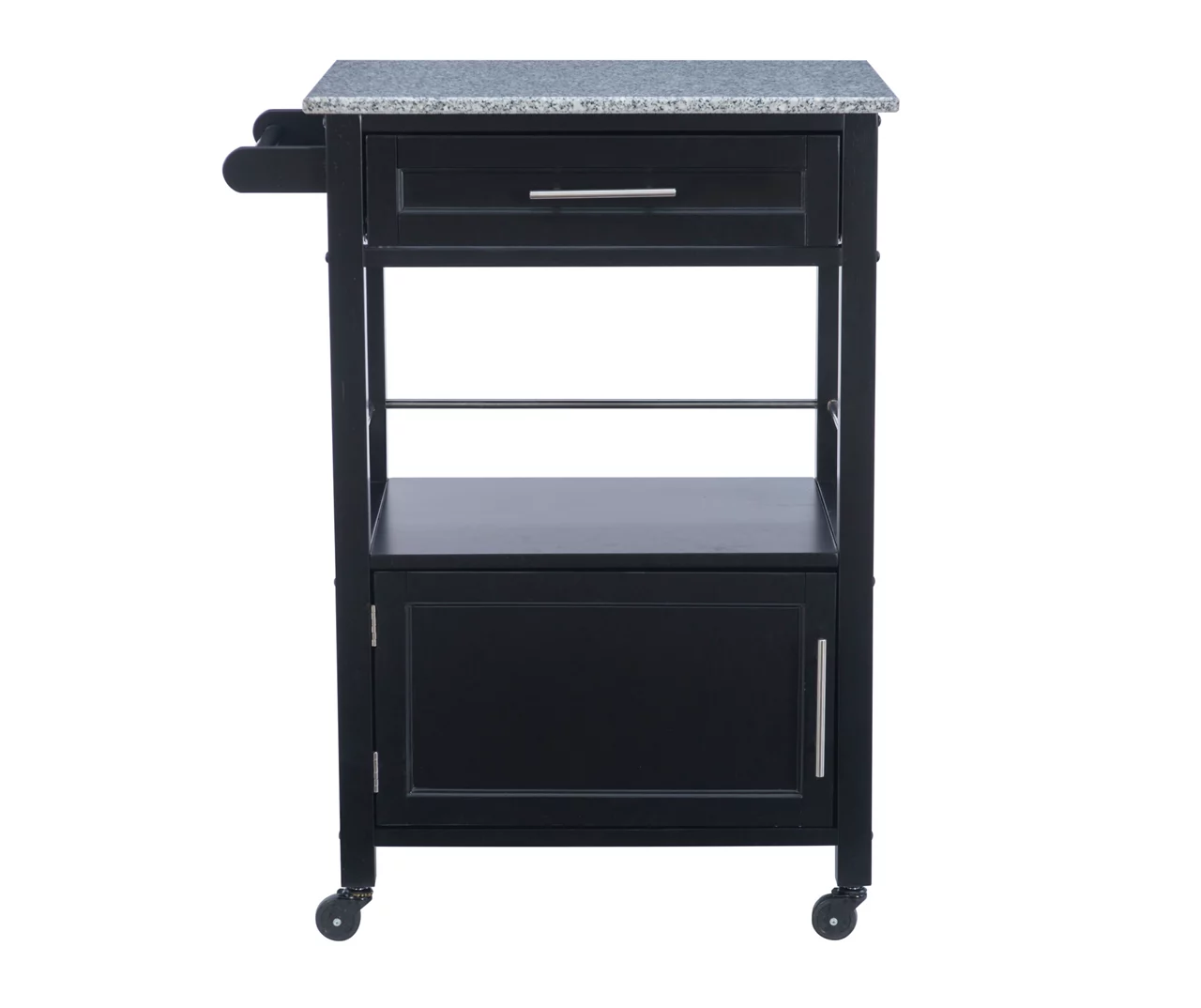Ree Black Granite Top Kitchen Cart With Storage 4 Ree Black Granite Top Kitchen Cart With Storage - Image 4
