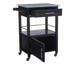 Ree Black Granite Top Kitchen Cart With Storage 15 Ree Black Granite Top Kitchen Cart With Storage -Chic Furniture Shop 810389519 A0 3