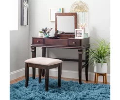 Martha Mirror Vanity Set With Stool -Chic Furniture Shop 810389525 B0 11