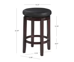 24" Clea Black Counter Stool -Chic Furniture Shop 810389528 A7
