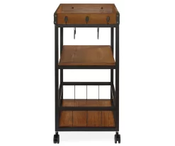 Luke Industrial Kitchen Cart With Wine Storage -Chic Furniture Shop 810389531 3