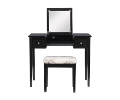 Black Butterfly Mirror Vanity Set With Stool -Chic Furniture Shop 810389539 A0 2
