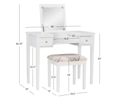 Butterfly Mirror Vanity Set With Stool 32 Butterfly Mirror Vanity Set With Stool -Chic Furniture Shop 810389543 D8 12