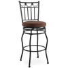 30" Slat Back Swivel Barstool