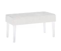 Marie Platinum Padded Glam Acrylic Bench -Chic Furniture Shop 810389624 A0 1