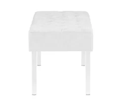 Marie Platinum Padded Glam Acrylic Bench -Chic Furniture Shop 810389624 A1