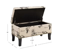 Claudia Botanical Storage Ottoman -Chic Furniture Shop 810389625 A8