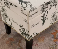 Claudia Botanical Storage Ottoman -Chic Furniture Shop 810389625 B8