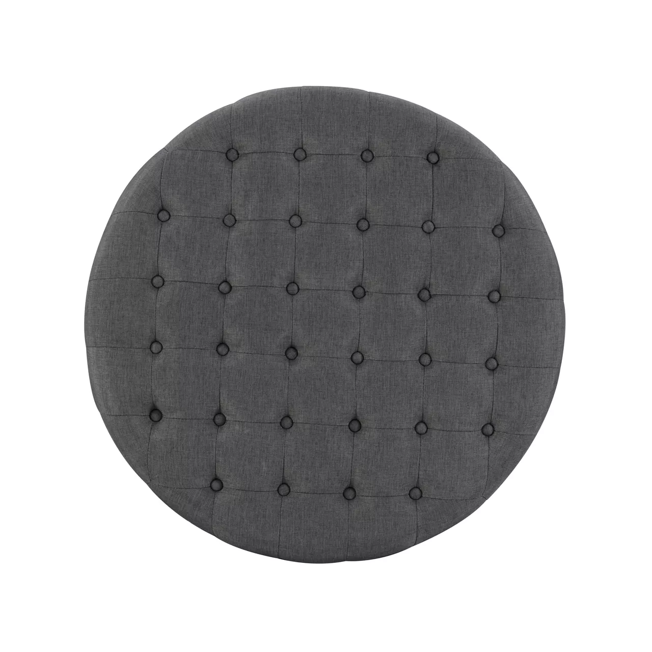 Claire Charcoal Round French Country Ottoman 4 Claire Charcoal Round French Country Ottoman - Image 4