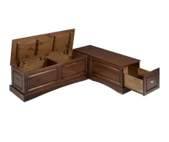 Cannon Walnut Backless Breakfast Nook -Chic Furniture Shop 810389665 A8 2