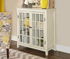 Preston White Vintage 2-Door Cabinet -Chic Furniture Shop 810389668 2