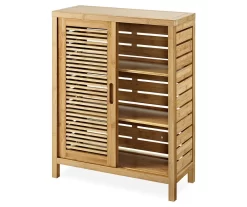 Pierce Bamboo Sliding Door Floor Cabinet -Chic Furniture Shop 810389687 2