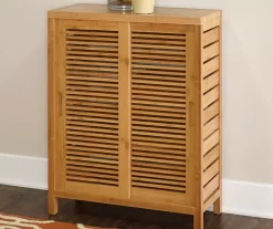 Pierce Bamboo Sliding Door Floor Cabinet -Chic Furniture Shop 810389687 3