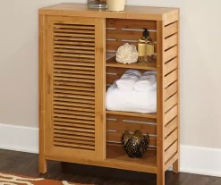 Pierce Bamboo Sliding Door Floor Cabinet -Chic Furniture Shop 810389687 4