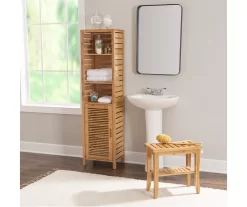 Pierce Bamboo 3-Shelf Tall Cabinet 14 Pierce Bamboo 3-Shelf Tall Cabinet -Chic Furniture Shop 810389688 B0 1