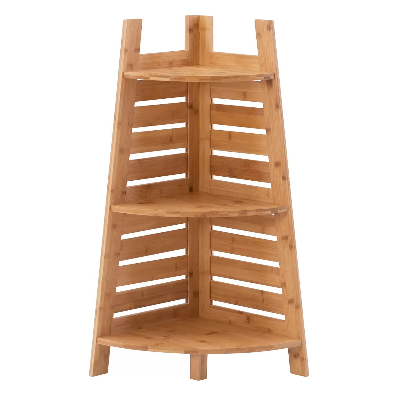 Pierce Bamboo 3-Tier Corner Shelf 11 Pierce Bamboo 3-Tier Corner Shelf - Image 11