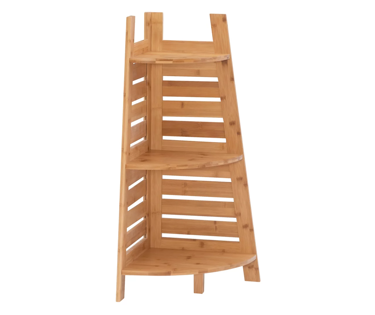 Pierce Bamboo 3-Tier Corner Shelf 4 Pierce Bamboo 3-Tier Corner Shelf - Image 4
