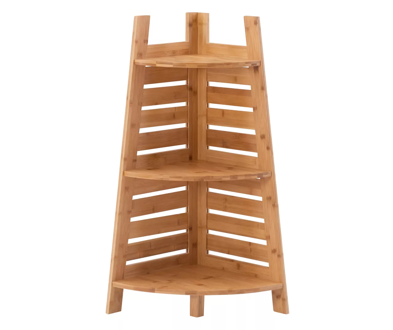 Pierce Bamboo 3-Tier Corner Shelf 9 Pierce Bamboo 3-Tier Corner Shelf - Image 9