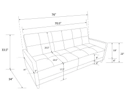 Ameriwood Avianna Coil Futon -Chic Furniture Shop 810405133 17
