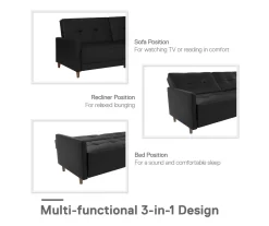 Ameriwood Avianna Faux Leather Coil Futon 22 Ameriwood Avianna Faux Leather Coil Futon -Chic Furniture Shop 810405140 1