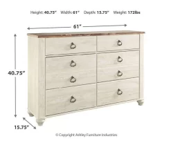 Willowton Whitewash Dresser -Chic Furniture Shop 810406133 11