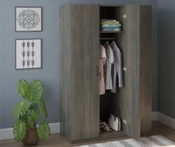 Rodeo Weathered Oak 3-Door Wardrobe -Chic Furniture Shop 810409561 21