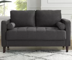 Lillith Dark Gray Mid-Century Loveseat