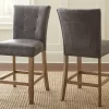 Debby Gray Upholstered Counter Chairs, 2-Pack