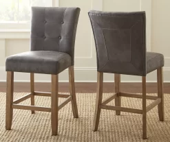 Debby Gray Upholstered Counter Chairs, 2-Pack
