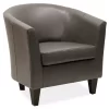 Windko Gray Faux Leather Tub Chair