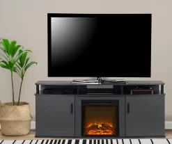 63" Gray Electric Fireplace Console -Chic Furniture Shop 810434050 2